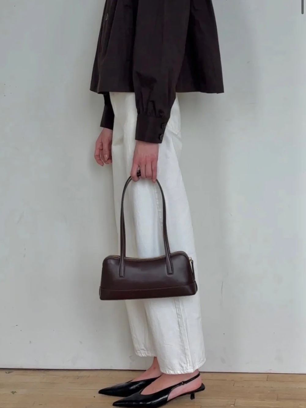 Elli Studios Classic Brown Vegan Leather Shoulder Bag